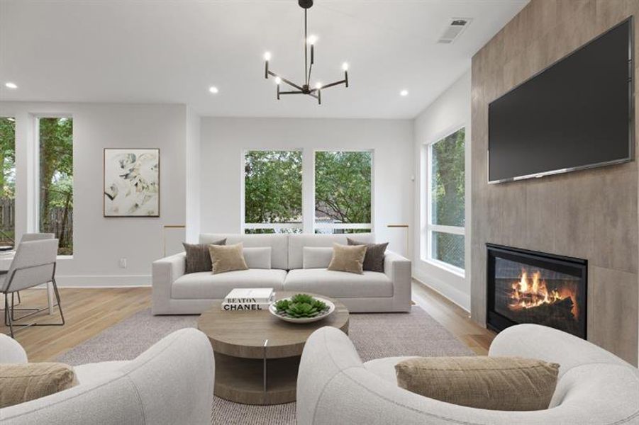 Furnished interior view inside a new home in , Atlanta (Image 15).