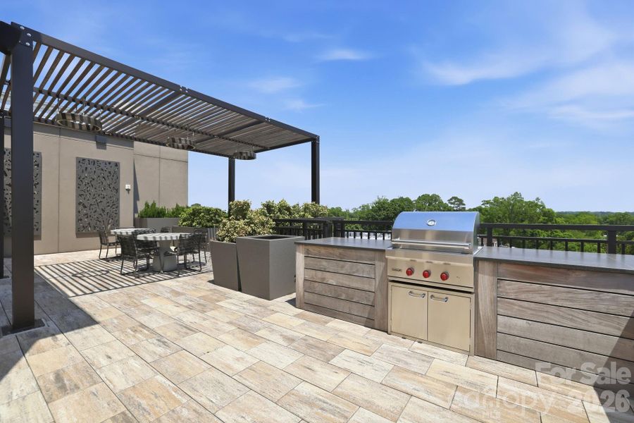 Grilling Area on Rooftop Terrace