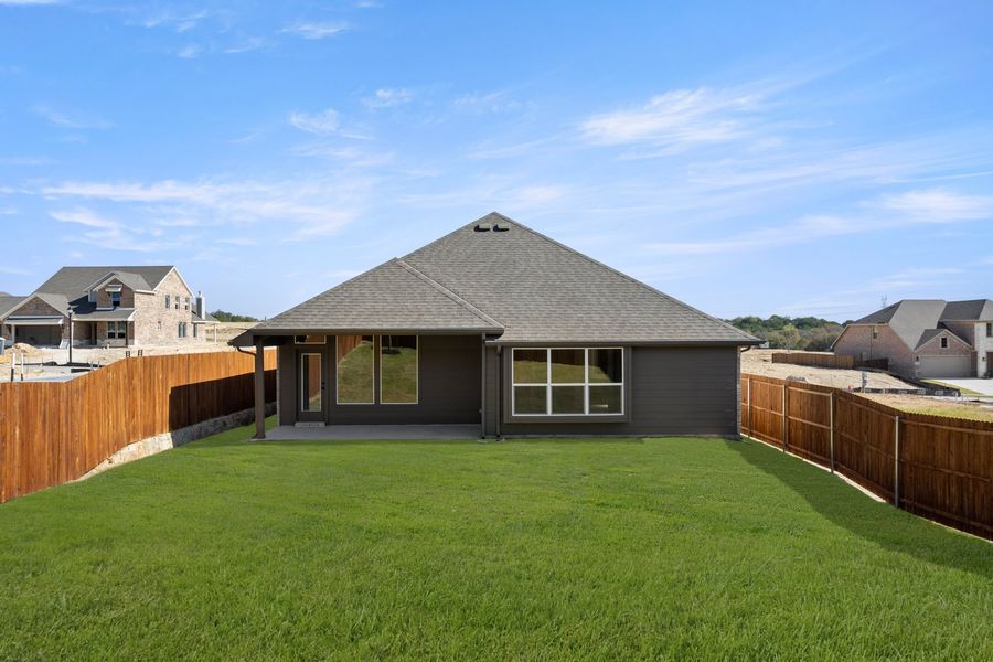 Exterior details and patio area of a home in Waterford Park, Weatherford (Image 22).