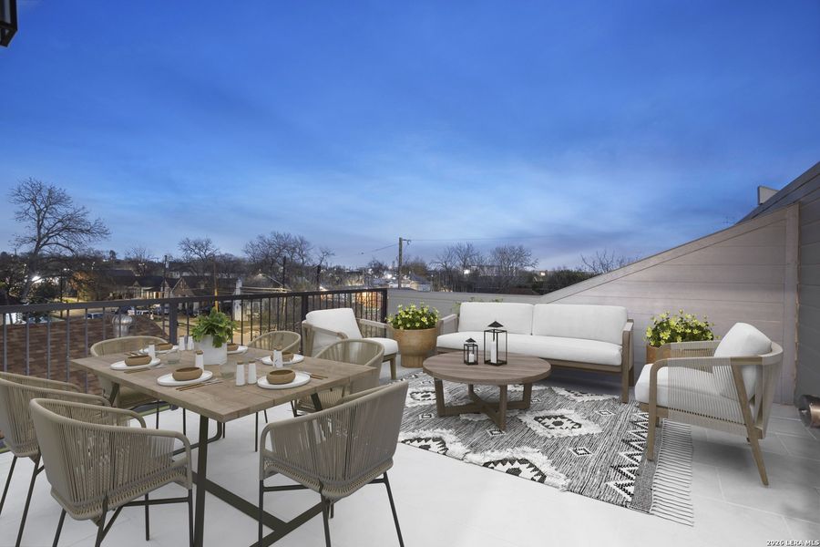 Exterior details and patio area of a home in , San Antonio (Image 27).