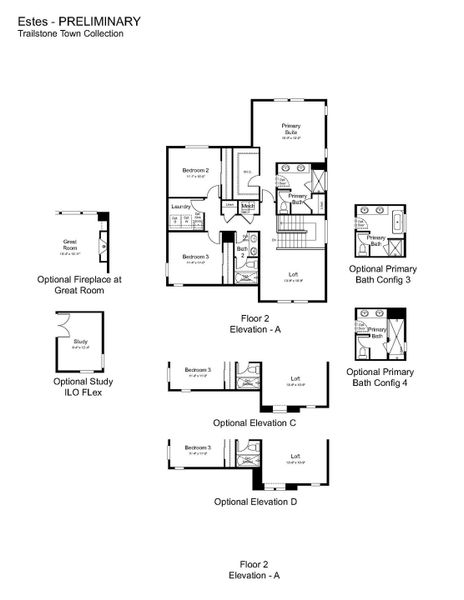2D floor plan layout of this home in Trailstone, Arvada, CO (Image 4).