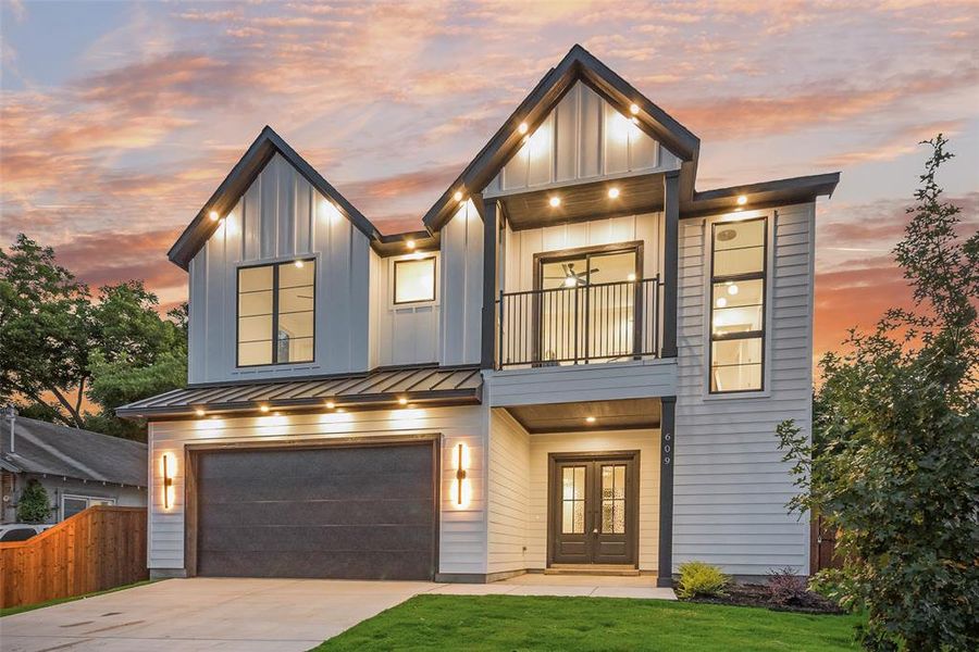 Front exterior of a new home in , Dallas, TX, highlighting curb appeal (Image 27).