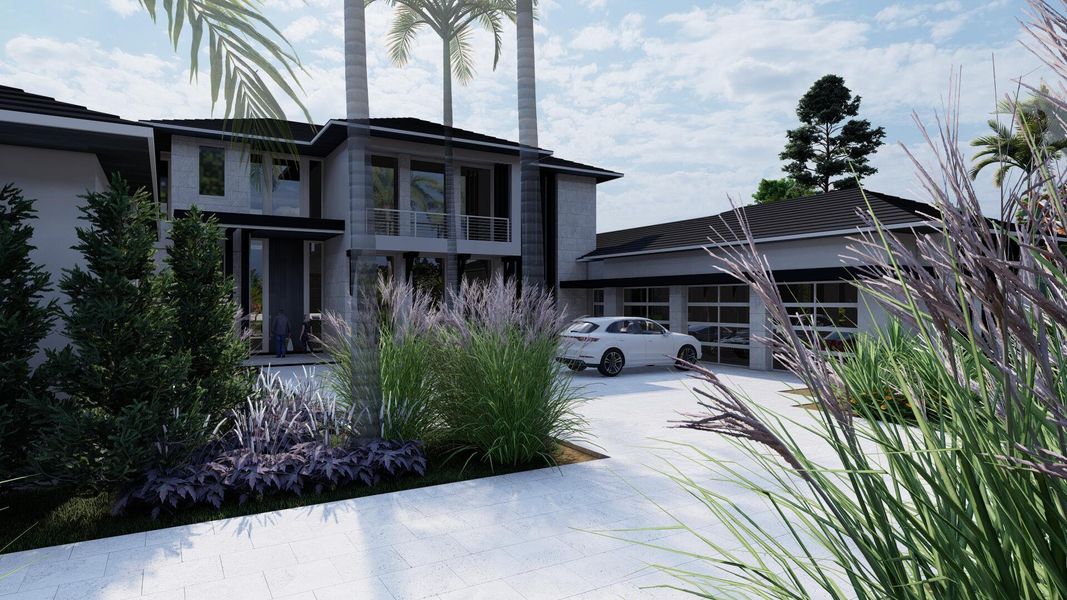 Front exterior of a new home in , Palm Beach Gardens, FL, highlighting curb appeal (Image 1). Front exterior of a new home in , Palm Beach Gardens, FL, highlighting curb appeal (Image 1).