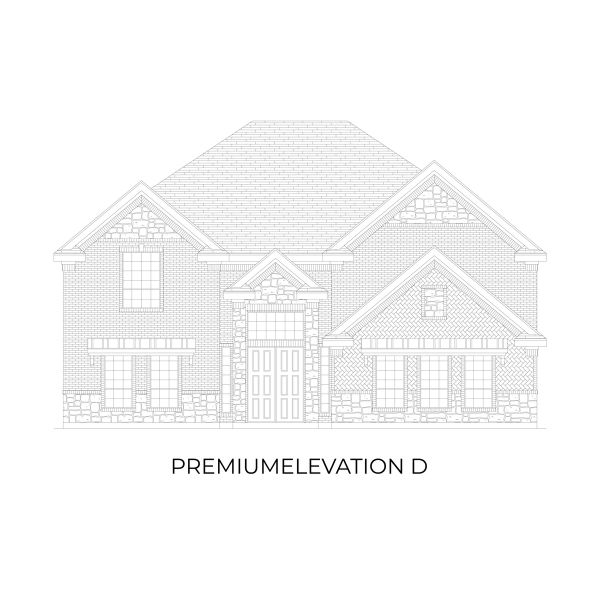 Representative rendering of the exterior for the Northcrest 3FSW (w/Media) by First Texas Homes (Image 7).