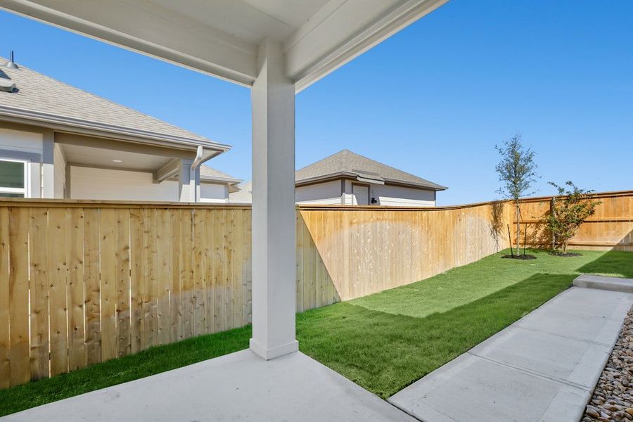 Exterior details and patio area of a home in Mayfair, New Braunfels (Image 20). Exterior details and patio area of a home in Mayfair, New Braunfels (Image 20).