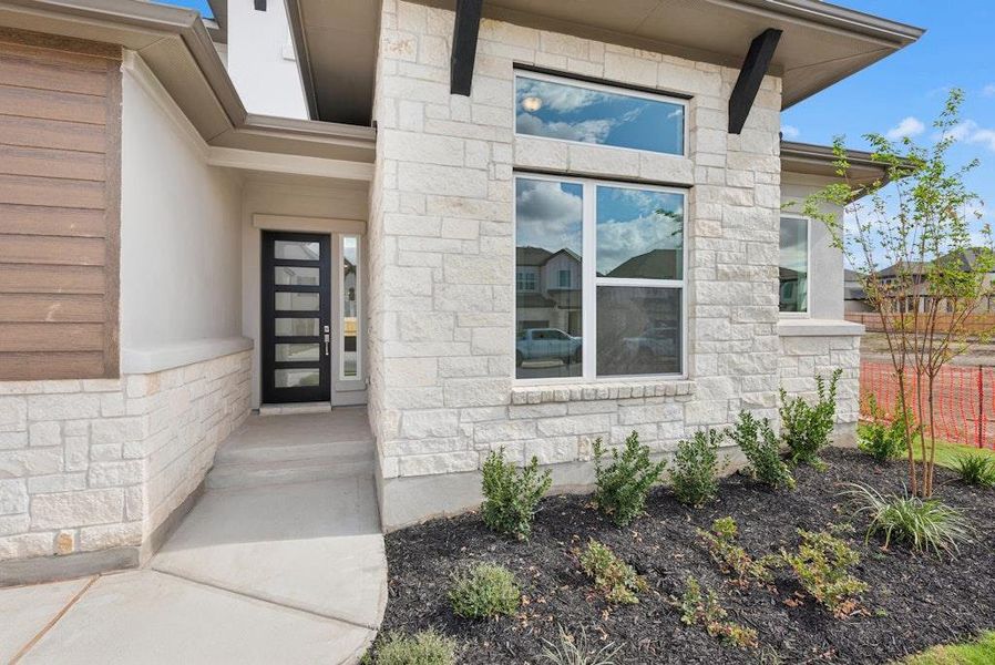 Exterior details and patio area of a home in Blackhawk, Pflugerville (Image 24).