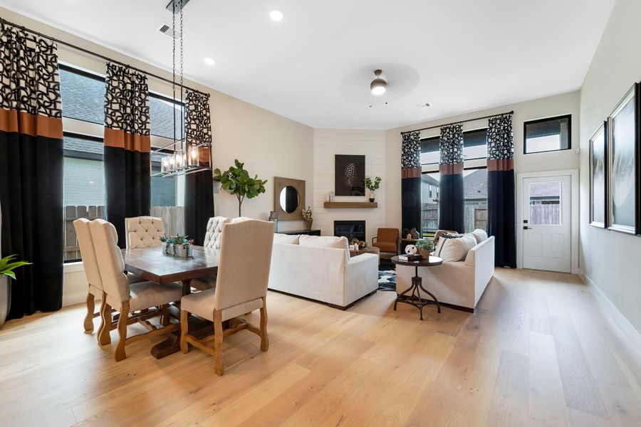 Furnished interior view inside a new home in Massey Oaks, Pearland (Image 4).
