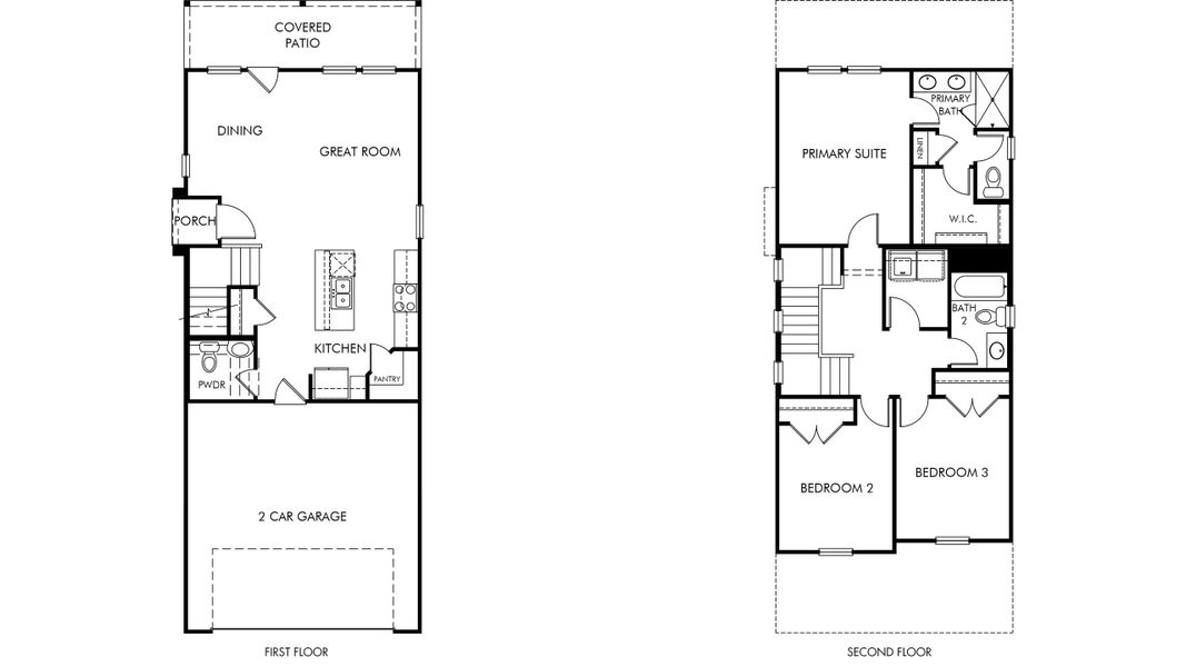 2D floor plan layout of this home in Kemah Crossing - City Series, Kemah, TX (Image 2). 2D floor plan layout of this home in Kemah Crossing - City Series, Kemah, TX (Image 2).