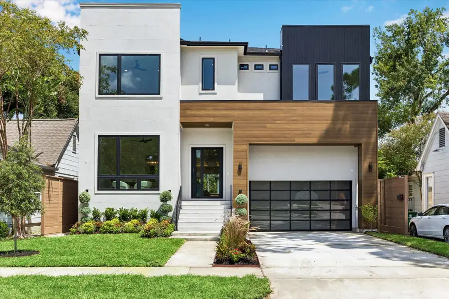 Front exterior of a new home in , Houston, TX, highlighting curb appeal (Image 1). Front exterior of a new home in , Houston, TX, highlighting curb appeal (Image 1).