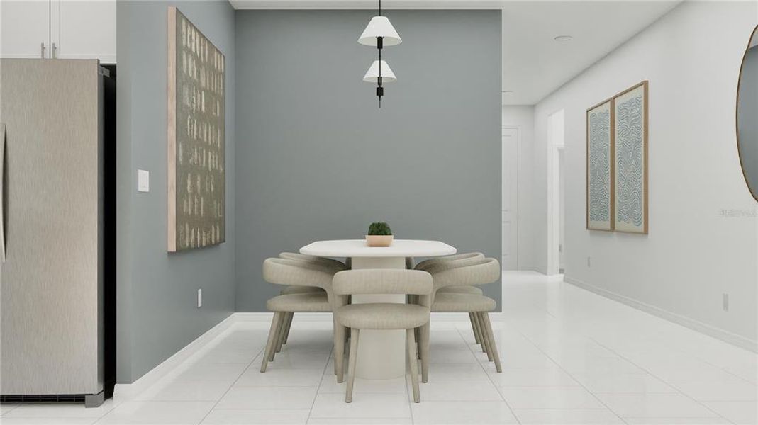 Furnished interior view inside a new home in Island Lakes at Coco Bay, Englewood (Image 11).