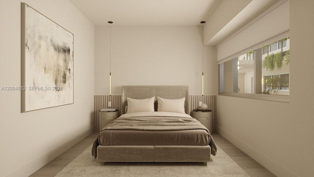 Furnished interior view inside a new home in , Miami Beach (Image 13).