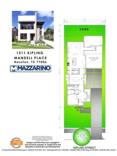 Please be aware that these plans are the property of the architect/builder designer that designed them not DUX Realty, Mazzarino Construction or 1511 KIPLING LLC and are protected from reproduction and sharing under copyright law. These drawing are for general information only. Measurements, square footages and features are for illustrative marketing purposes. All information should be independently verified. Plans are subject to change without notification.