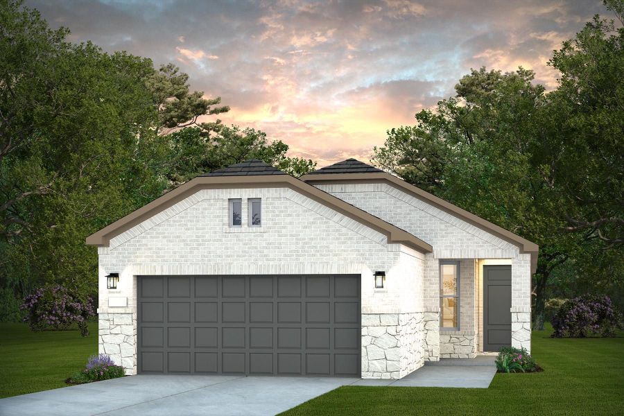 Representative exterior photo of a completed home built from the Compass by Del Webb in Sun City Texas, Georgetown, TX (Image 24). Representative exterior photo of a completed home built from the Compass by Del Webb in Sun City Texas, Georgetown, TX (Image 24).