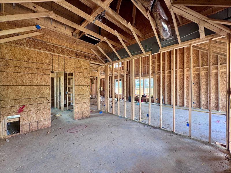 Another view of the vaulted ceilings in the primary!