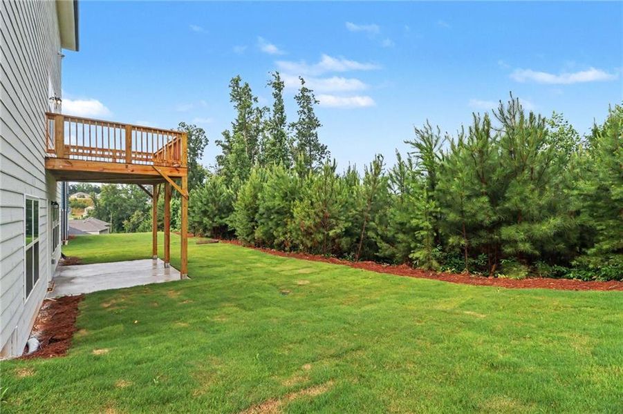 Exterior details and patio area of a home in Thunder Ridge, Dawsonville (Image 30).