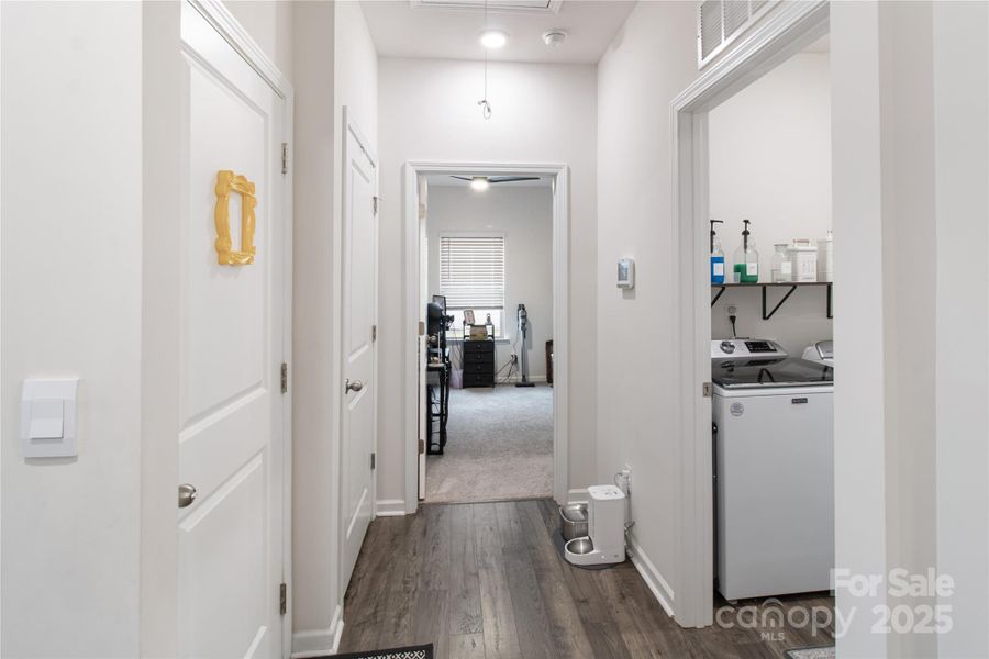 Entrance to 2nd bedroom and laundry room Entrance to 2nd bedroom and laundry room