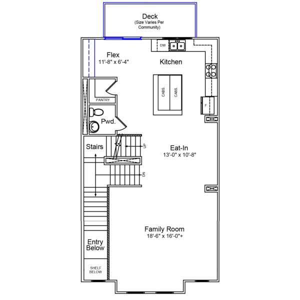 2D floor plan layout of this home in Sweetbrier, Durham, NC (Image 3).