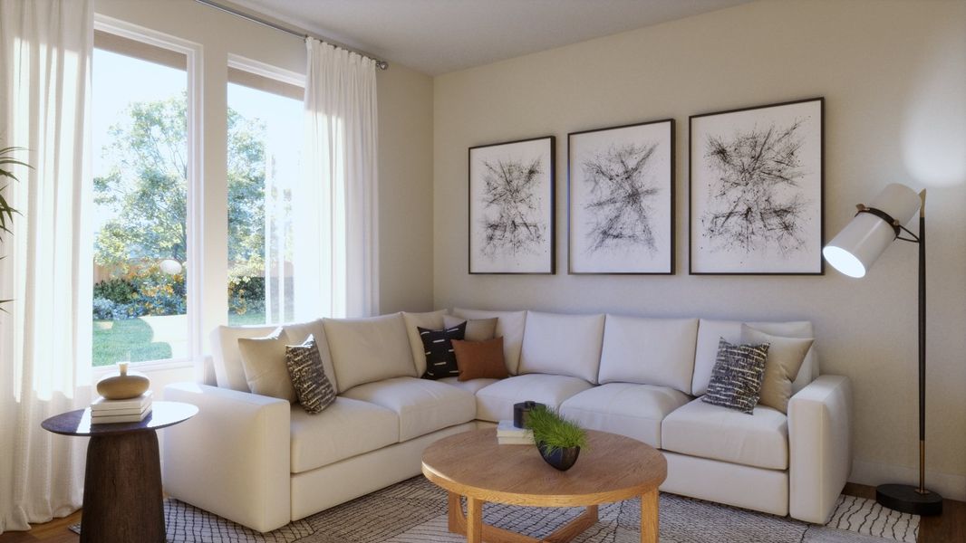 Representative furnished interior of a home built from the 4014 by Risewell Homes in Parkton Square, Kyle (Image 14).
