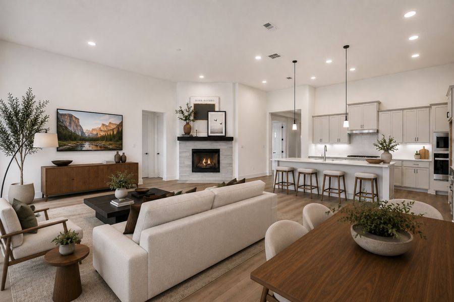 Furnished interior view inside a new home in Scofield Farms Estates, Georgetown (Image 6).