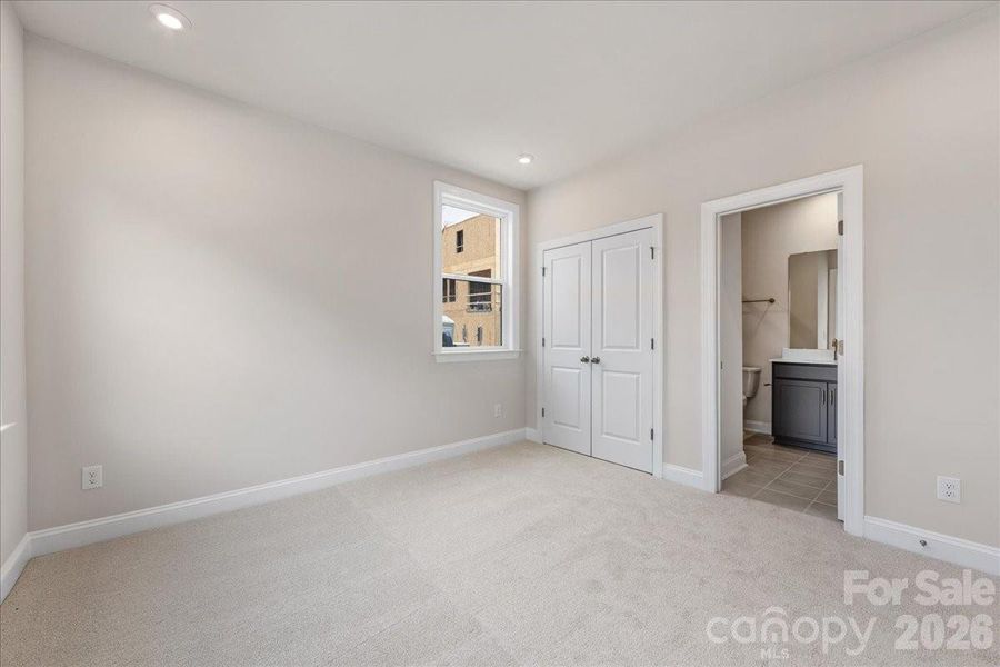 First floor bedroom with full bathroom