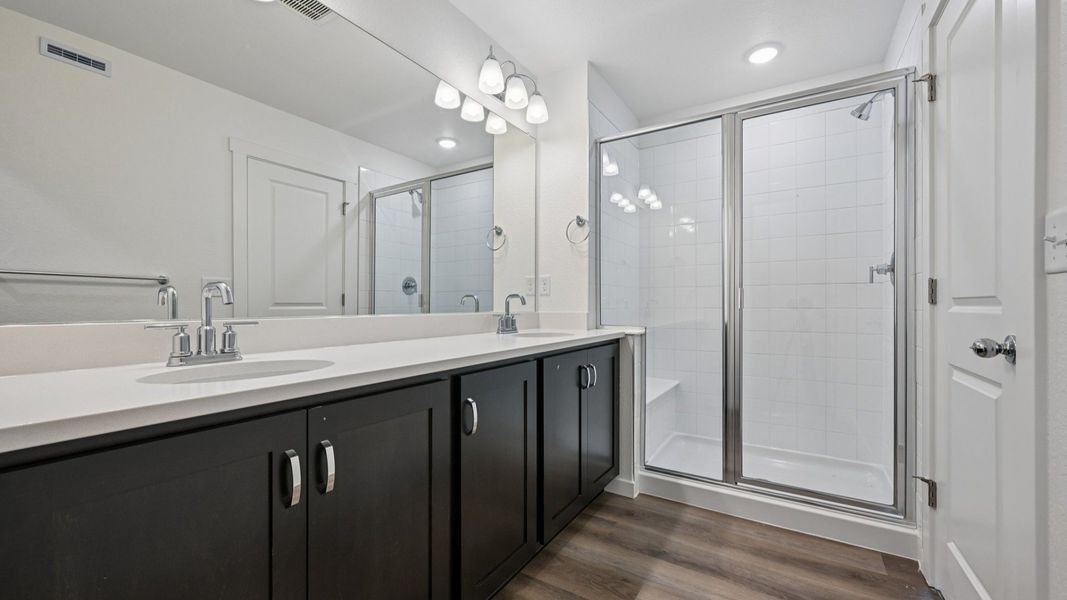 Furnished interior view inside a new home in Windler Townhomes, Aurora (Image 45). Furnished interior view inside a new home in Windler Townhomes, Aurora (Image 45).