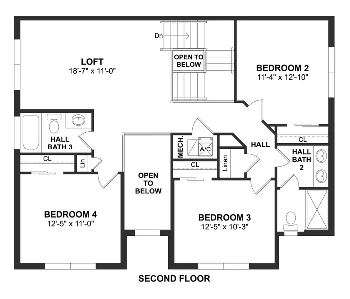 2D floor plan layout for the Santa Fe by K. Hovnanian® Homes in Salerno Reserve - Single Family, Stuart, FL (Image 6).