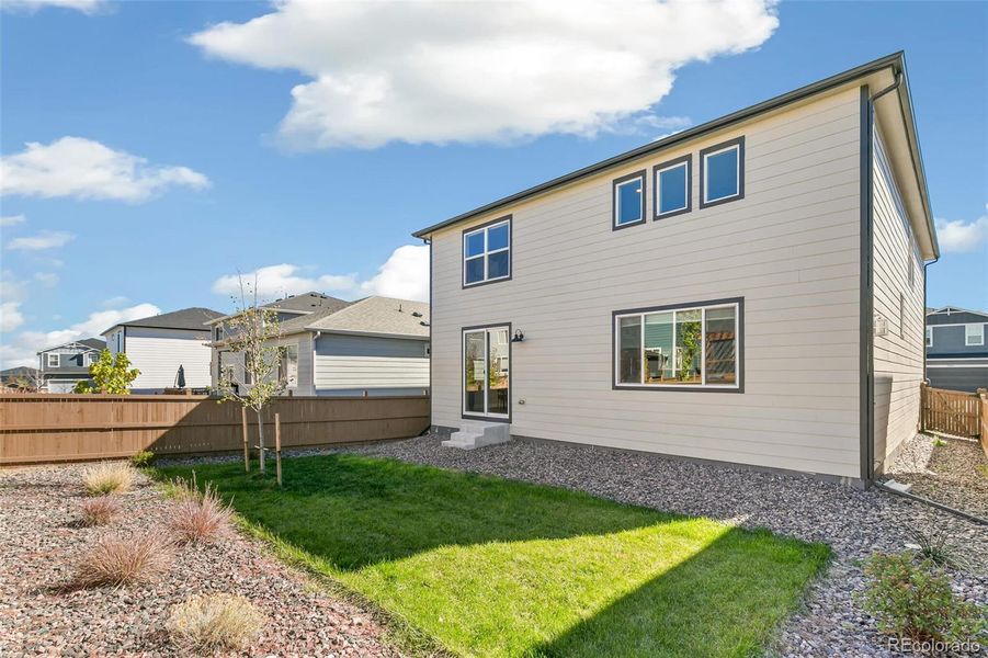Exterior details and patio area of a home in Sunstone Village at Terrain, Castle Rock (Image 22). Exterior details and patio area of a home in Sunstone Village at Terrain, Castle Rock (Image 22).