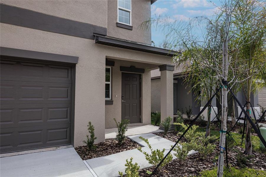 Exterior details and patio area of a home in Saddle Creek Preserve: The Manors II, Lakeland (Image 3).