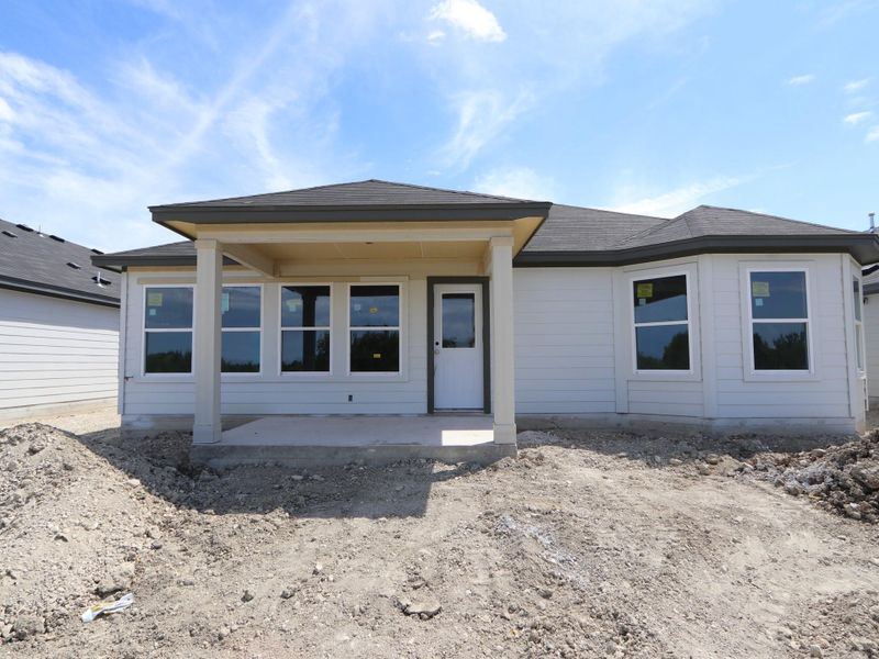 Exterior details and patio area of a home in Marble Creek Crossing, Austin (Image 1). Exterior details and patio area of a home in Marble Creek Crossing, Austin (Image 1).