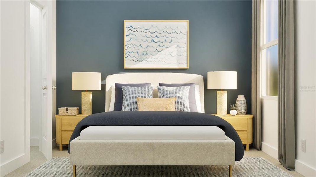 Furnished interior view inside a new home in , Clermont (Image 10). Furnished interior view inside a new home in , Clermont (Image 10).