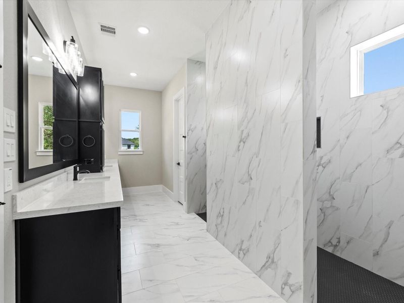 View of Primary bath with large walk-in shower. View of Primary bath with large walk-in shower.