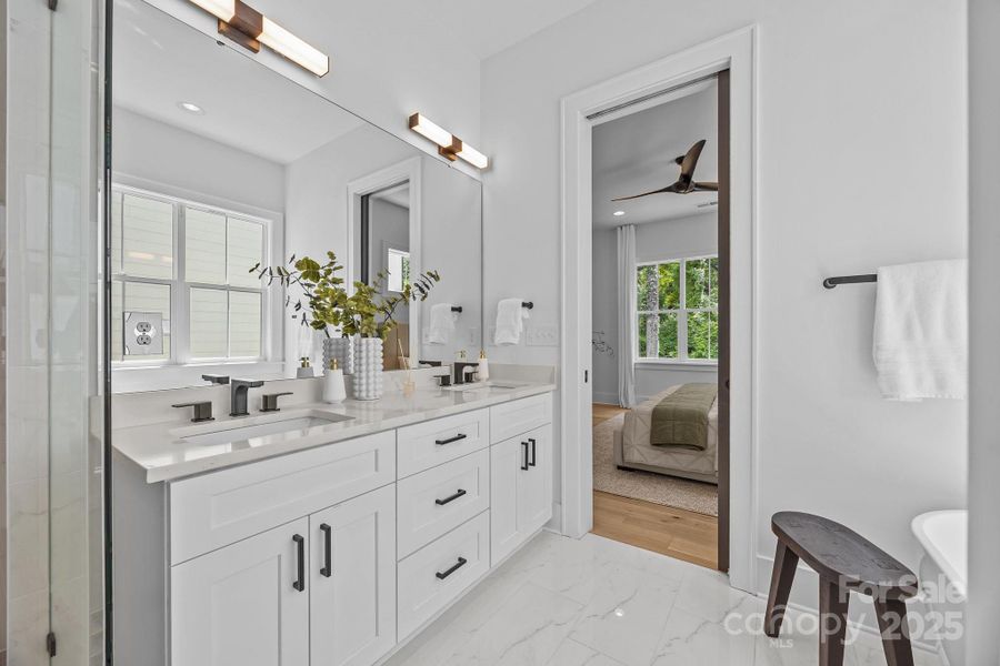 Furnished interior view inside a new home in , Charlotte (Image 11).