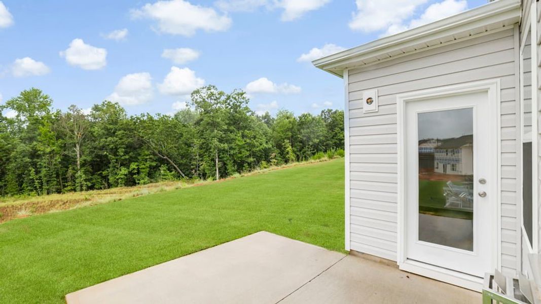 Exterior details and patio area of a home in Spring Ridge, Anderson (Image 3).