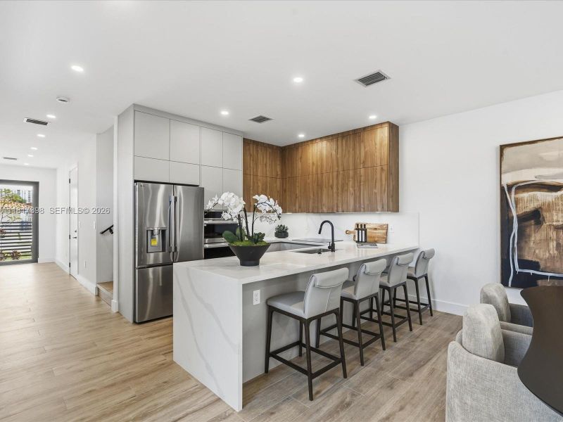 Furnished interior view inside a new home in , Miami (Image 18).