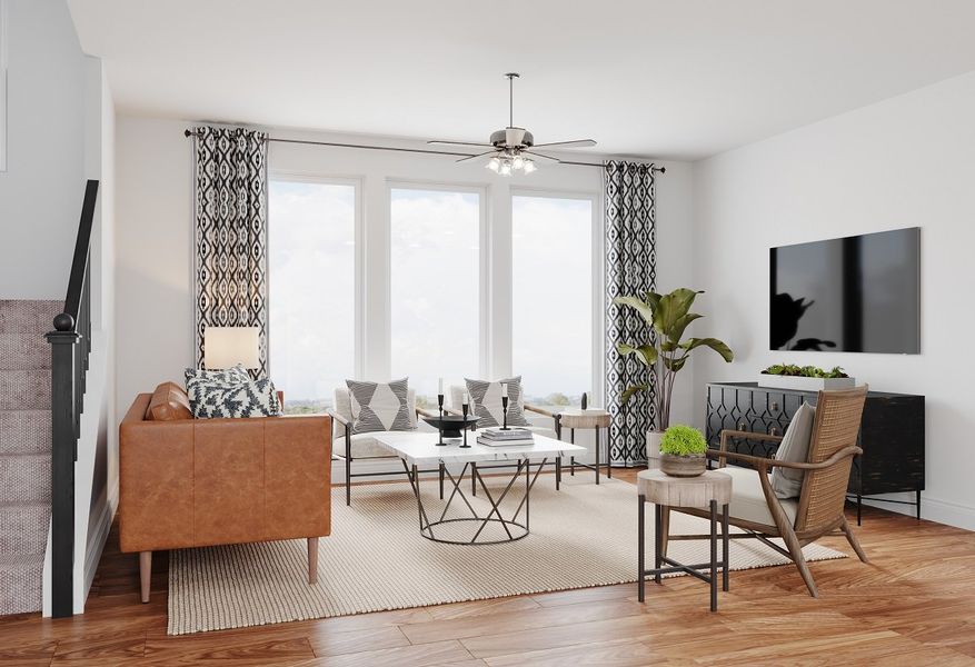 Representative furnished interior of a home built from the Alpine by Beazer Homes in Waterbend: Arbors 40', Euless (Image 12).