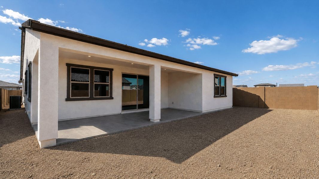Exterior details and patio area of a home in The Grove at El Cidro, Goodyear (Image 3).