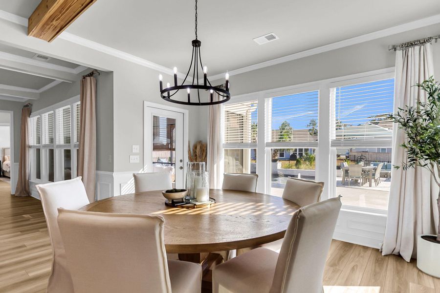 Furnished interior view inside a new home in Sea Island Preserve, Johns Island (Image 11).