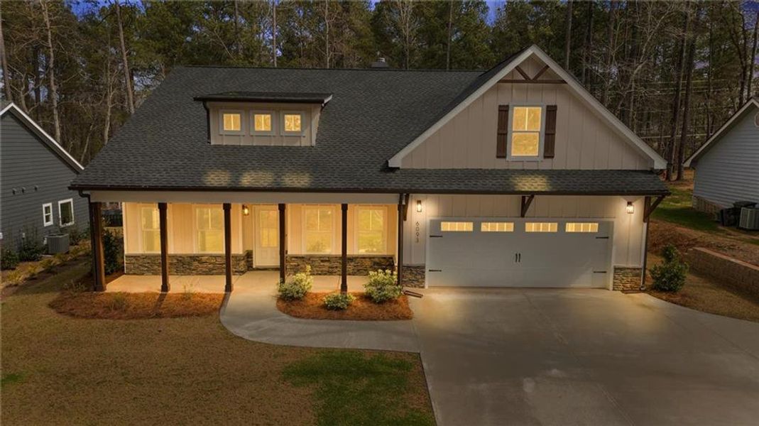 Front exterior of a new home in , Villa Rica, GA, highlighting curb appeal (Image 22).