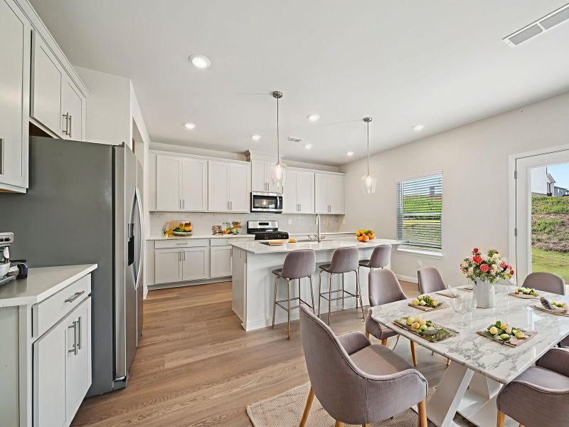 Furnished interior view inside a new home in Parkside at Grayson, Grayson (Image 4). Furnished interior view inside a new home in Parkside at Grayson, Grayson (Image 4).