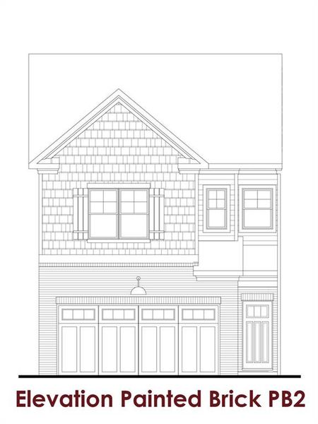 Exterior rendering of this home design in Millstone at Mundy Mill, Gainesville, GA (Image 4).