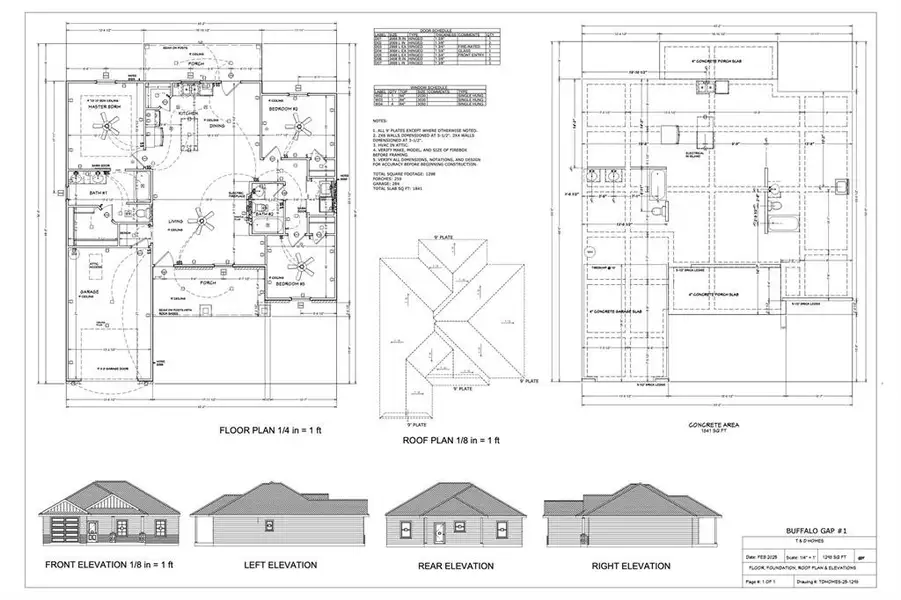 2D floor plan layout of this home in , Buffalo Gap, TX (Image 1).