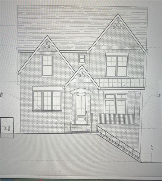 Exterior rendering of this home design in , Atlanta, GA (Image 4).