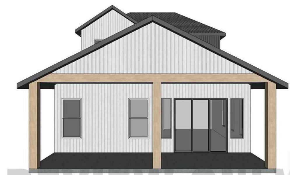 Exterior rendering of this home design in , St. Jo, TX (Image 7).