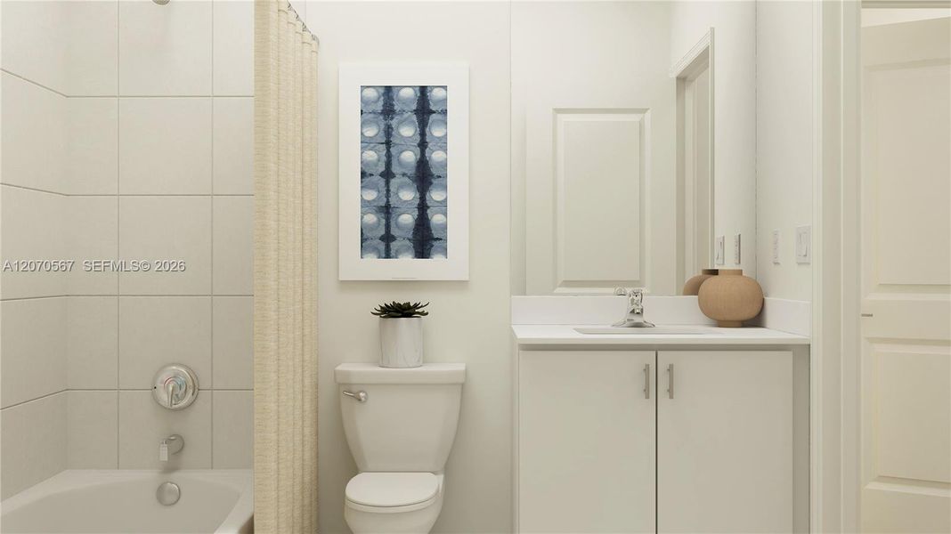 Furnished interior view inside a new home in Villas De San Diego, Miami (Image 12). Furnished interior view inside a new home in Villas De San Diego, Miami (Image 12).