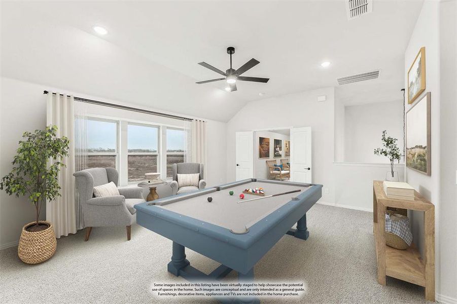 Furnished interior view inside a new home in Stone River Glen, Royse City (Image 12).