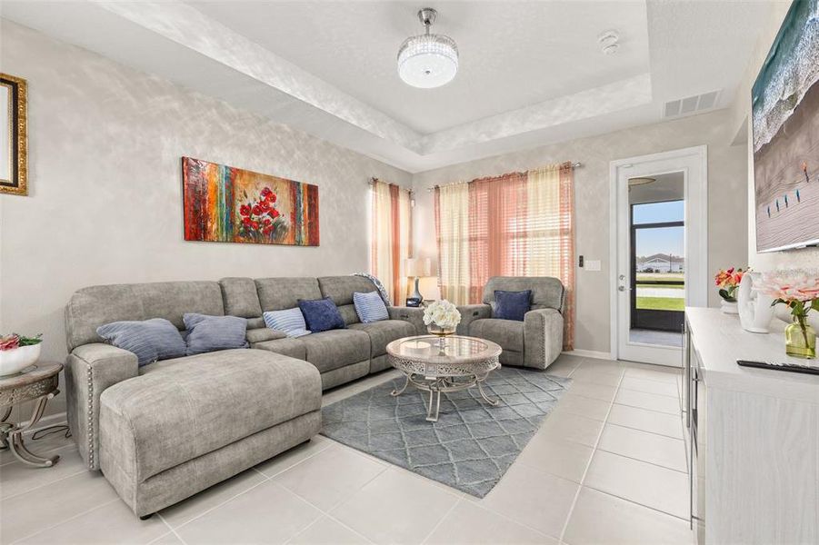 Furnished interior view inside a new home in Lennar at Esplanade, Kissimmee (Image 13). Furnished interior view inside a new home in Lennar at Esplanade, Kissimmee (Image 13).