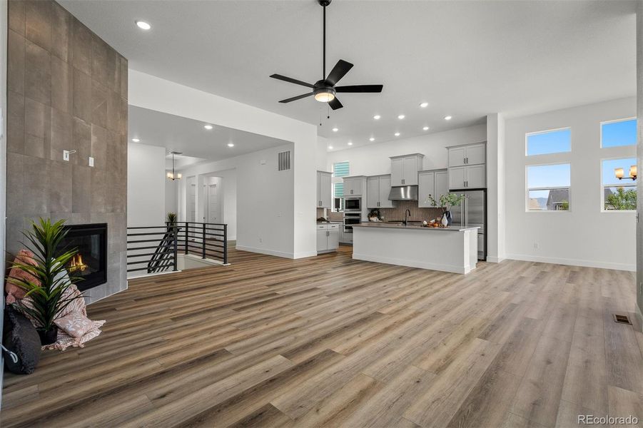 Furnished interior view inside a new home in Cloverleaf - Pinnacle Collection, Monument (Image 6).
