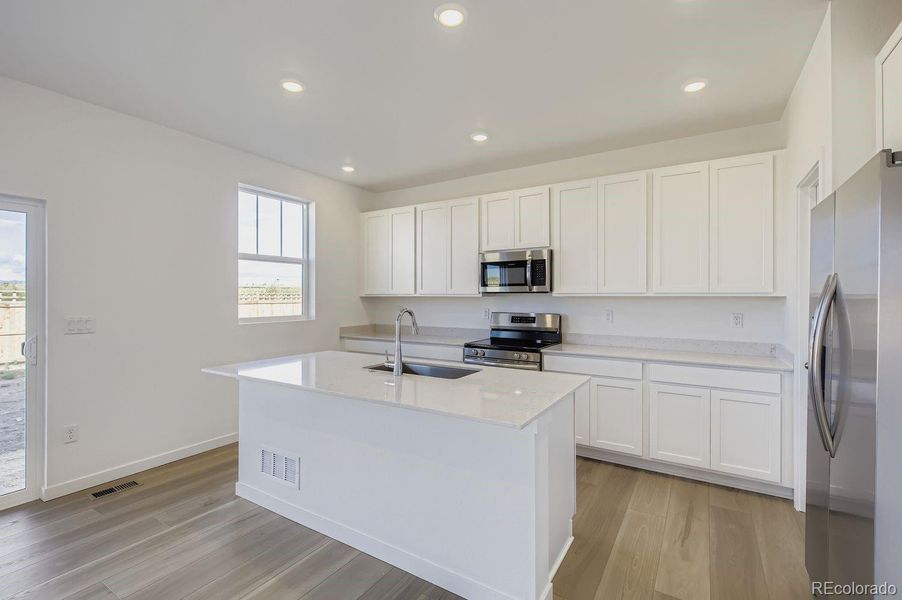 Furnished interior view inside a new home in Ledge Rock: The Pioneer Collection, Johnstown (Image 6). Furnished interior view inside a new home in Ledge Rock: The Pioneer Collection, Johnstown (Image 6).