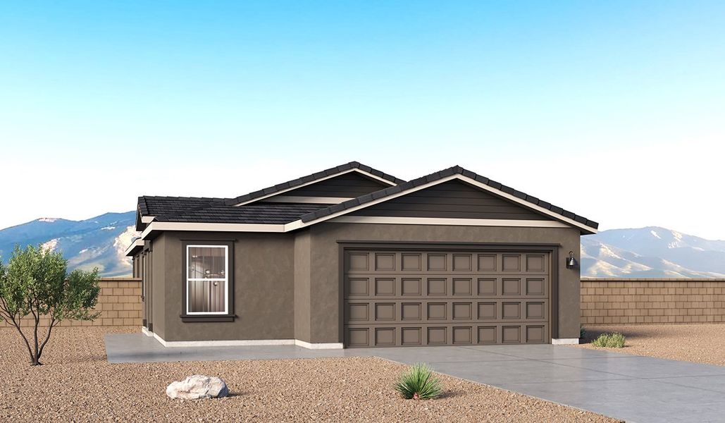 Representative exterior photo of a completed home built from the Aloe - C30A by D.R. Horton in Hanson Ridge, Vail, AZ (Image 18).
