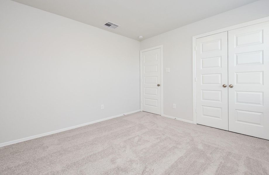 Large closet space, right, is always a plus in any secondary bedroom. Large closet space, right, is always a plus in any secondary bedroom.
